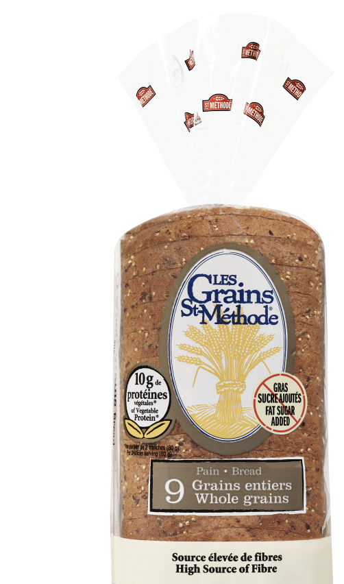Pain 9 grains entiers Les Grains St-Méthode