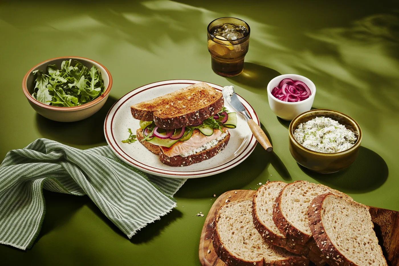 Sandwich protéiné au saumon